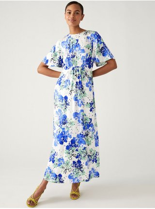 Šaty na denné nosenie pre ženy Marks & Spencer - biela, modrá, svetlozelená