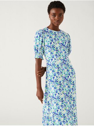 Letné a plážové šaty pre ženy Marks & Spencer - modrá, zelená, svetlomodrá, biela