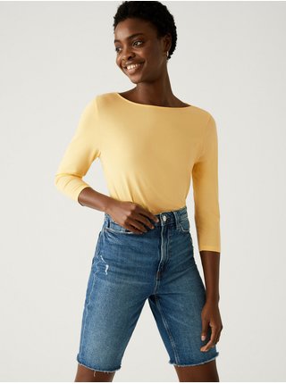 Basic tričká pre ženy Marks & Spencer - žltá