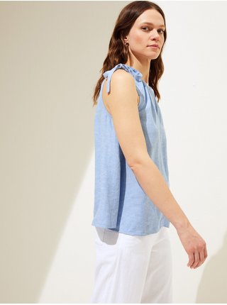Topy a tričká pre ženy Marks & Spencer - svetlomodrá