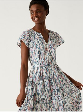 Letné a plážové šaty pre ženy Marks & Spencer - modrá, krémová, ružová, oranžová