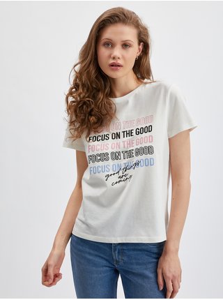 Krémové dámské tričko ORSAY
