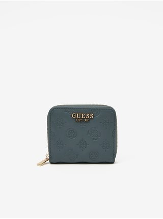 Petrolejová dámska vzorovaná peňaženka Guess La Femme
