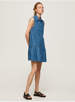 Voľnočasové šaty pre ženy Pepe Jeans - modrá