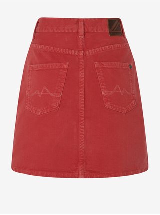 Červená dámská džínová sukně Pepe Jeans