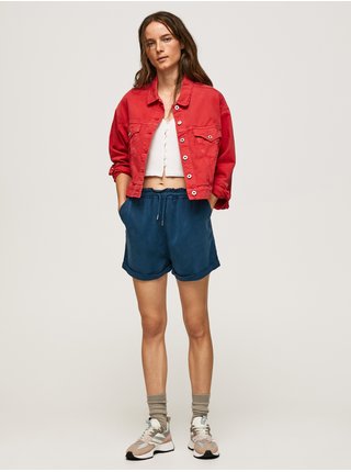Rifľové bundy pre ženy Pepe Jeans - červená
