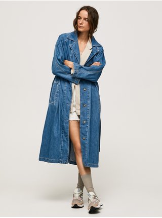 Trenčkoty a ľahké kabáty pre ženy Pepe Jeans - modrá