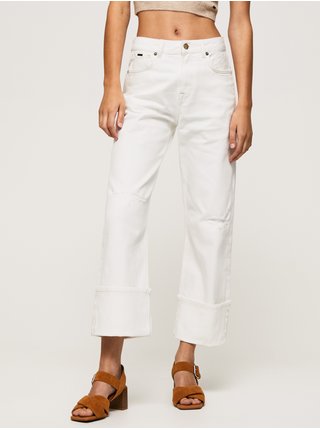 Bílé dámské straight fit džíny Pepe Jeans