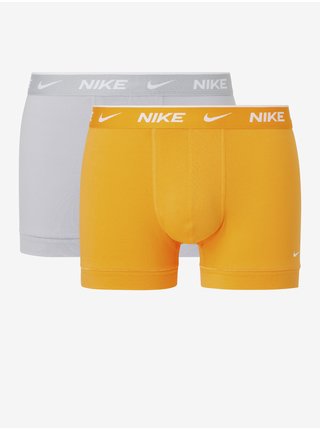 Sada dvou pánských boxerek v oranžové a světle šedé barvě Nike