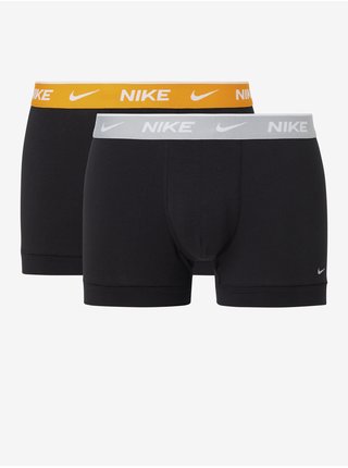 Boxerky pre mužov Nike - čierna, oranžová, svetlosivá