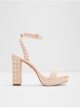 Světle růžové dámské sandály na podpatku ALDO Lulu 