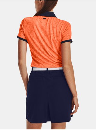 Oranžové dámské vzorované sportovní polo tričko Under Armour UA Playoff WildFields SSPolo  