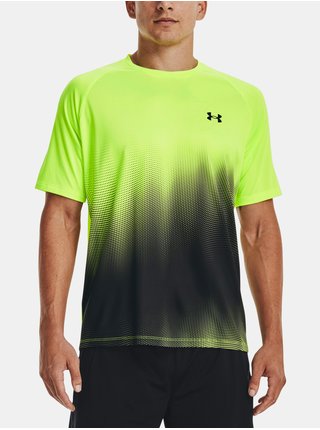Černo-zelené pánské sportovní tričko Under Armour UA Tech Fade SS 