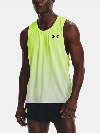 Neonově zelené pánské sportovní tílko Under Armour UA RUSH CICADA SINGLET 