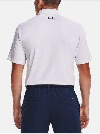 Bílé pánské pruhované sportovní polo tričko Under Armour UA Playoff Polo 2.0 