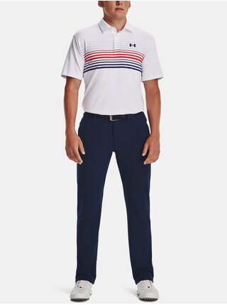 Bílé pánské pruhované sportovní polo tričko Under Armour UA Playoff Polo 2.0 