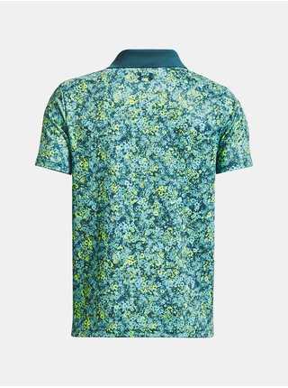 Zelené klučičí vzorované sportovní polo tričko Under Armour UA Perf Floral Speckle Polo   