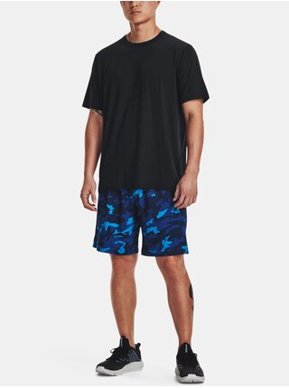 Modré pánské vzorované sportovní kraťasy Under Armour UA Tech Vent  