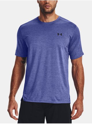 Modré pánské žíhané sportovní tričko Under Armour UA Tech Vent  