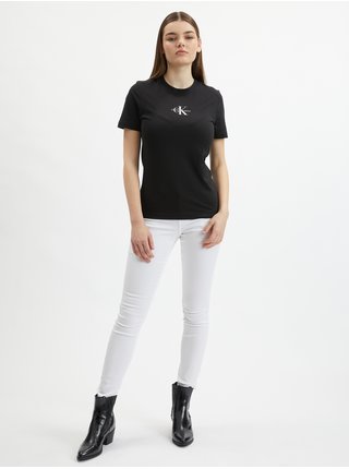 Tričká s krátkym rukávom pre ženy Calvin Klein Jeans - čierna, biela
