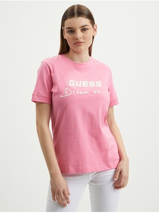 Ružové dámske tričko Guess Dalya