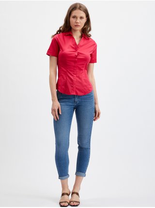 Červená dámská košile s krátkým rukávem ORSAY 
