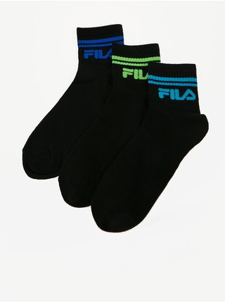 Sada tří černých dámských ponožek FILA