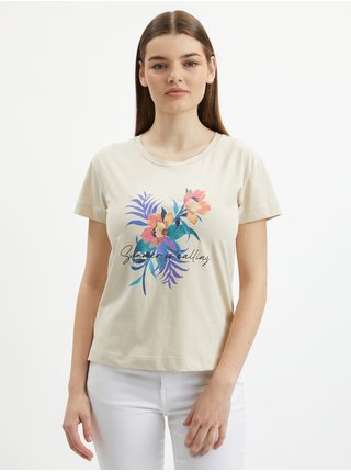 Béžové dámské tričko ORSAY