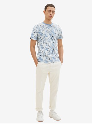 Bílo-modré pánské vzorované tričko Tom Tailor