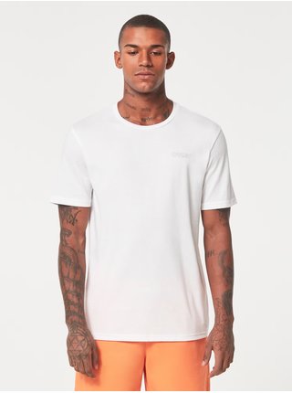 Bílé pánské tričko s potiskem na zádech Oakley