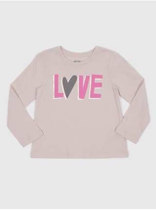 Světle růžové holčičí tričko s potiskem GAP 