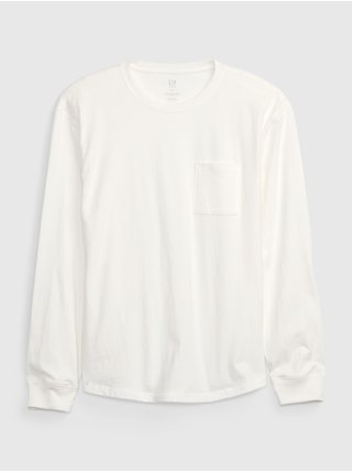 Bílé klučičí tričko s kapsičkou GAP Teen