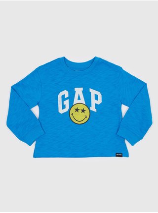 Modré holčičí tričko GAP & Smiley®