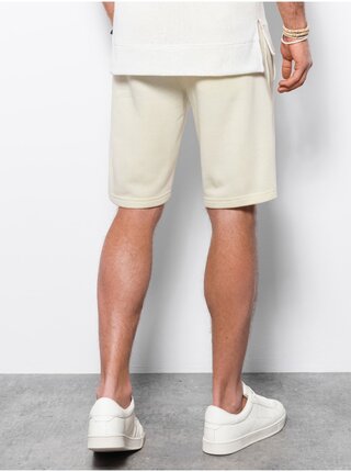 Krémové pánské kraťasy Ombre Clothing   