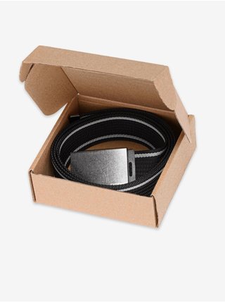 Šedo-černý pánský látkový pásek Ombre Clothing 