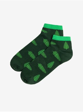 Zelené pánské vzorované ponožky Ombre Clothing 