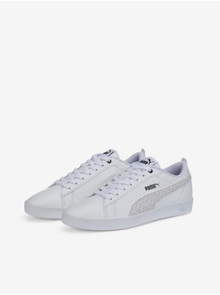 Bílé dámské tenisky Puma Smash Wns v2 Mono