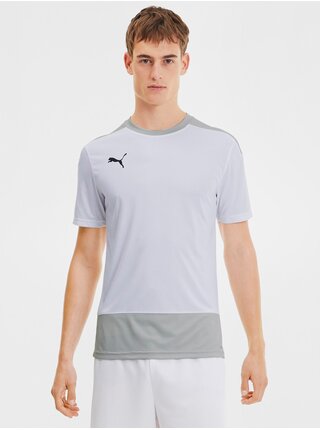 Šedo-bílé pánské tričko Puma