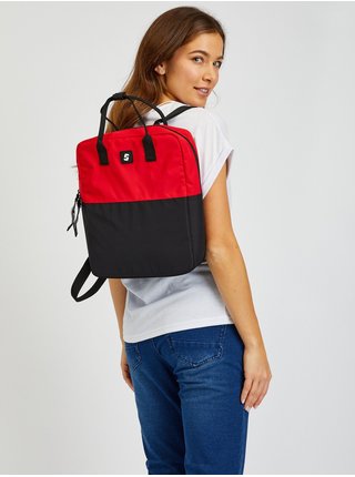 Černo-červený dámský batoh SAM 73 Avon