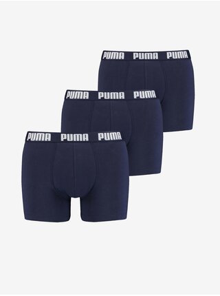 Súprava troch pánskych boxeriek v tmavo modrej farbe Puma Everyday