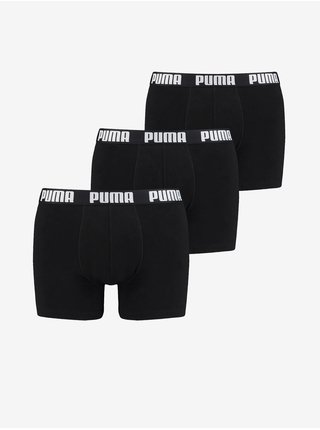 Sada tří pánských boxerek v černé barvě Puma Everyday