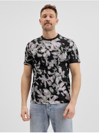 Černé  pánské vzorované tričko Tom Tailor Denim