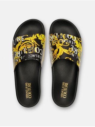 Žluto-černé pánské vzorované pantofle Versace Jeans Couture Fondo Slide