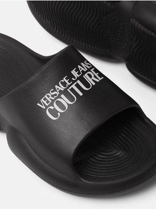 Čierne pánske šľapky Versace Jeans Couture Fondo Tago