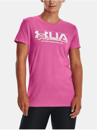 Růžové dámské sportovní tričko Under Armour UA VINTAGE PERFORMANCE SS  