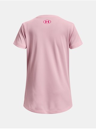 Růžové holčičí sportovní tričko Under Armour Tech Solid Print Fill BL SSC  