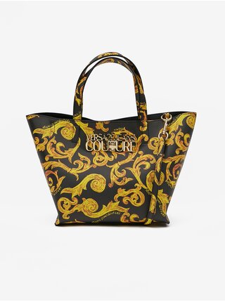 Žluto-černá dámská vzorovaná kabelka Versace Jeans Couture
