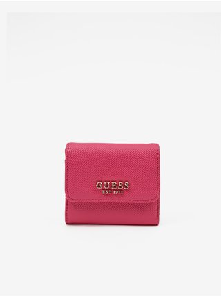 Tmavo ružová dámska peňaženka Guess Laurel Card & Co