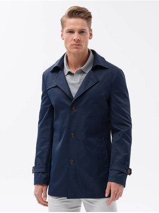 Kabáty pre mužov Ombre Clothing - tmavomodrá
