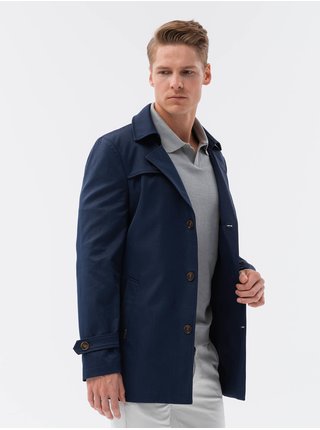 Kabáty pre mužov Ombre Clothing - tmavomodrá